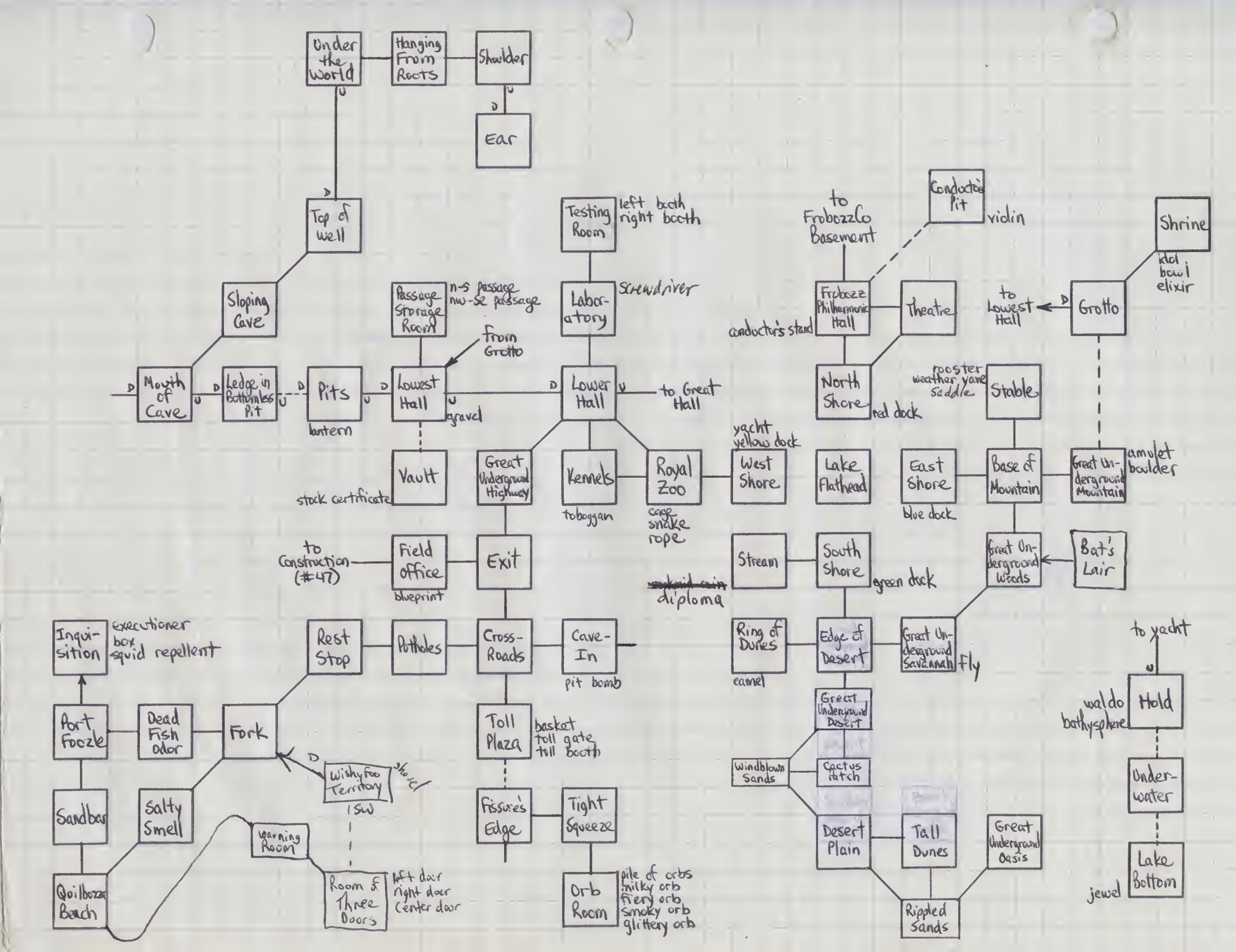 Zork Zero Design Maps